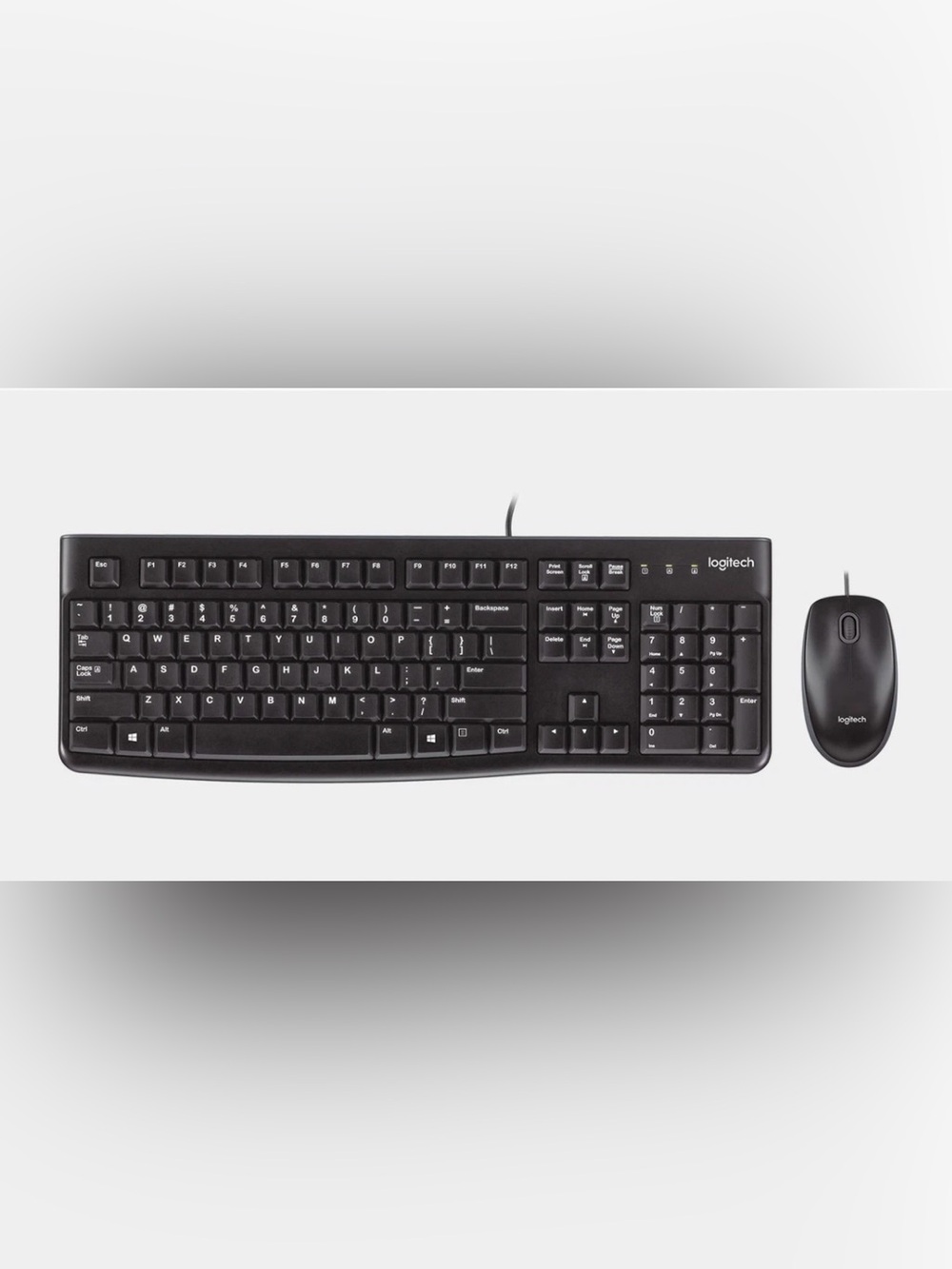 Logitech MK120 Wired USB Keyboard & Mouse Combo Quiet Spill Resistant BRAND NEW